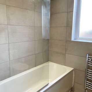 Fully tiled bathroom